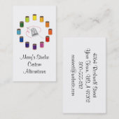 Sewing Thimble, Needle and Threads Visitenkarte (Vorne/Hinten)