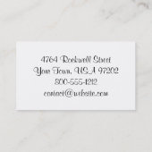 Sewing Thimble, Needle and Threads Visitenkarte (Rückseite)