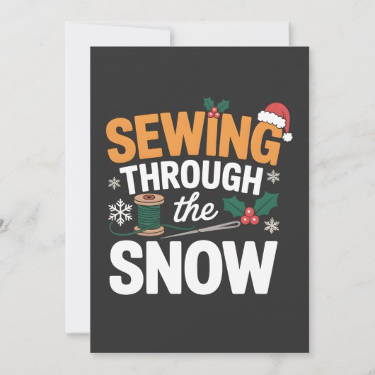 Sewing Through the Snow Funny Christmas Quilt Save The Date (Vorderseite)