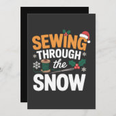 Sewing Through the Snow Funny Christmas Quilt Save The Date (Vorne/Hinten)