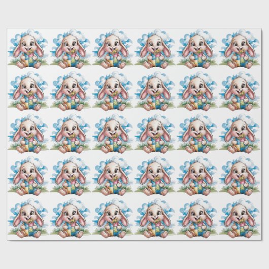 Sewn Patchwork Niedlich Bunny & Schnuller Kinderdu Geschenkpapier (Flach)