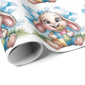 Sewn Patchwork Niedlich Bunny & Schnuller Kinderdu Geschenkpapier (Rolleneckpunkt)