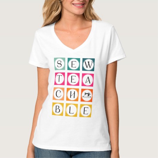 Sewteachable Colorful Squares T-Shirt (Vorderseite)