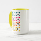 Sewteachable Colorful Squares Tasse (Vorderseite Links)