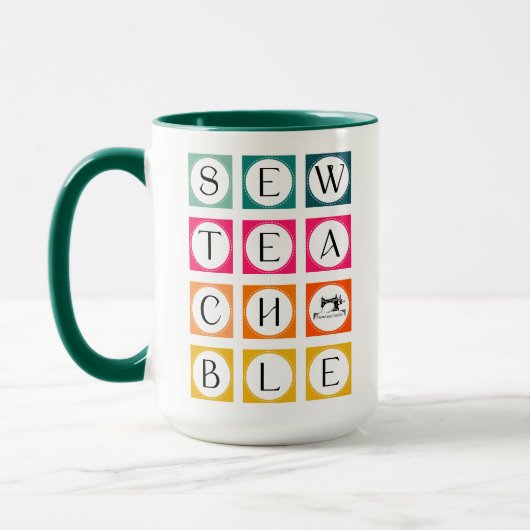 Sewteachable Colorful Squares Tasse (Links)