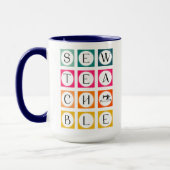 Sewteachable Colorful Squares Tasse (Links)