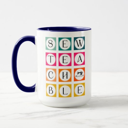 Sewteachable Colorful Squares Tasse (Links)