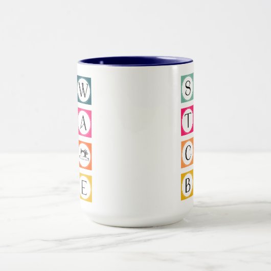 Sewteachable Colorful Squares Tasse (Zentrum)