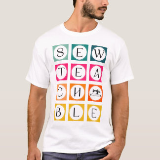 Sewteachable Farbige Quadrate T-Shirt