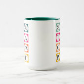 Sewteachable Farbige Quadrate Tasse (Zentrum)