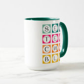 Sewteachable Farbige Quadrate Tasse (VorderseiteRechts)