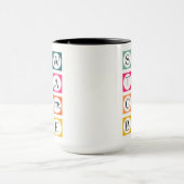 Sewteachable Farbige Quadrate Tasse (Zentrum)