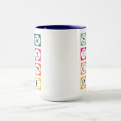 Sewteachable Farbige Quadrate Tasse (Zentrum)