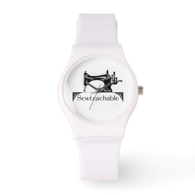 Sewteachable Uhr (Weiß) (Vorderseite)