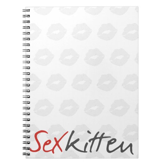 Sex Kitte Notebook Notizblock (Vorderseite)