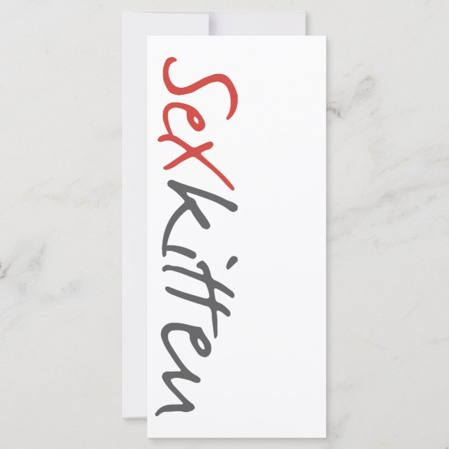 Sex Kitten Bookmarker 4" by 9" (Rückseite)
