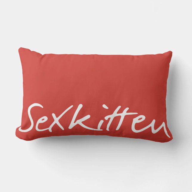 Sex Kitten Throw Kissen (Vorderseite)