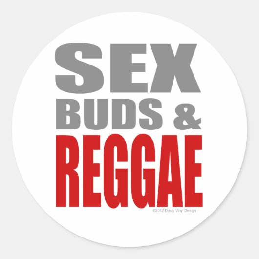 SEXBuds & REGGAE Runder Aufkleber (Vorderseite)