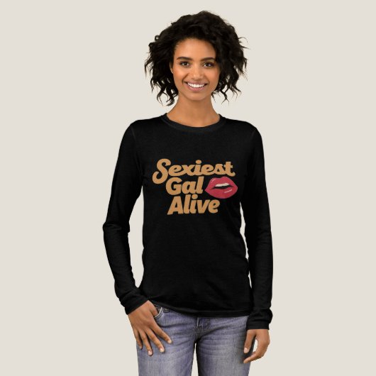 Sexiest Gal Alive Tri-Blend Shirt (Volle Vorderseite)