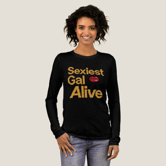 Sexiest Gal Alive Tri-Blend Shirt (Volle Vorderseite)