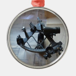 Sextant für Himmelsnavigation Ornament Aus Metall