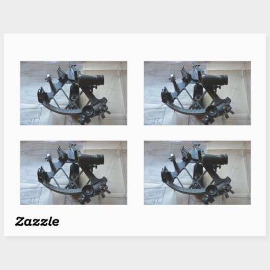 Sextant für Himmelsnavigation Rechteckiger Aufkleber (Blatt)