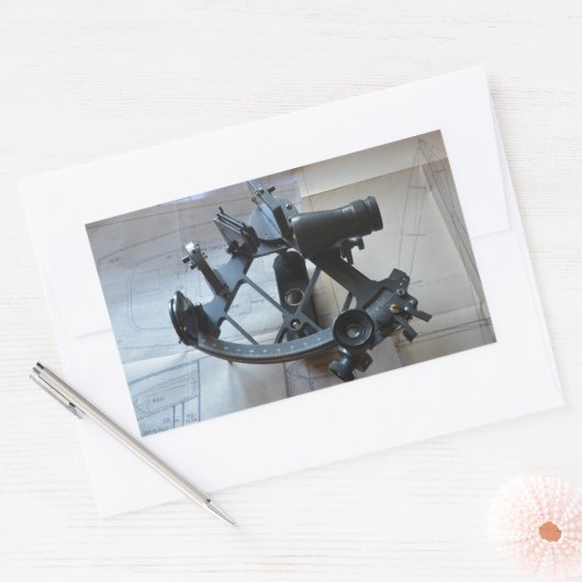 Sextant für Himmelsnavigation Rechteckiger Aufkleber (Umschlag)