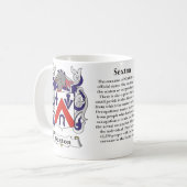 Sexton, der Ursprung, Bedeutung und das Wappen Kaffeetasse (Vorderseite Links)