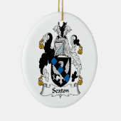 Sexton-Familienwappen Keramikornament (Rechts)