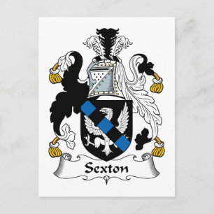 Sexton Familienwappen Postkarte