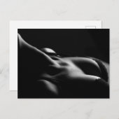 Sexuelle weibliche Postkarte in Schwarz/Weiß (Vorne/Hinten)