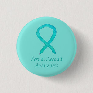 Sexuelles Angriffsbewusstsein Custom Ribbon Button