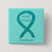 Sexuelles Angriffsbewusstsein Custom Ribbon Button (Vorderseite)