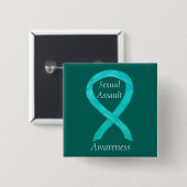 Sexuelles Angriffsbewusstsein Custom Ribbon Button (Vorne & Hinten)