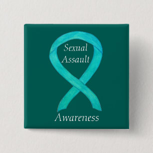 Sexuelles Angriffsbewusstsein Custom Ribbon Button