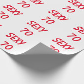 Sexy 70. Geburtstag Geschenkpapier (Ecke)