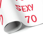 Sexy 70. Geburtstag Geschenkpapier (Rolleneckpunkt)