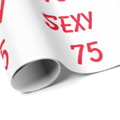 Sexy 75. Geburtstag Geschenkpapier (Rolleneckpunkt)