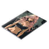 Sexy Anime Girl in Black Bikini Notizblock (Linke Seite)