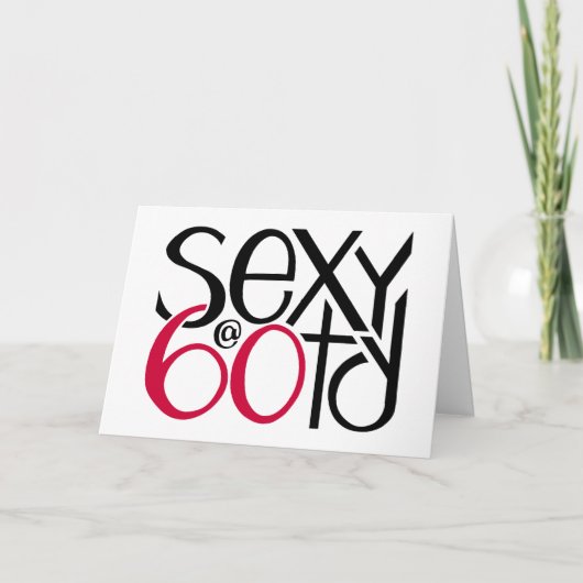 Sexy bei 60 red Birthday Card Karte (Vorderseite)