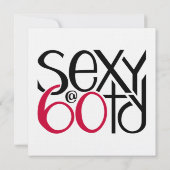 Sexy bei 60 roten Einladung (Rückseite)