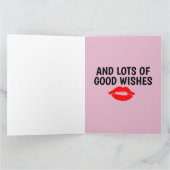 SEXY BIRTHDAY KISSES ROMANTIC GREETING CARD KARTE (Innenseite)