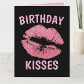 SEXY BIRTHDAY KISSES ROMANTIC GREETING CARD KARTE (Vorderseite)