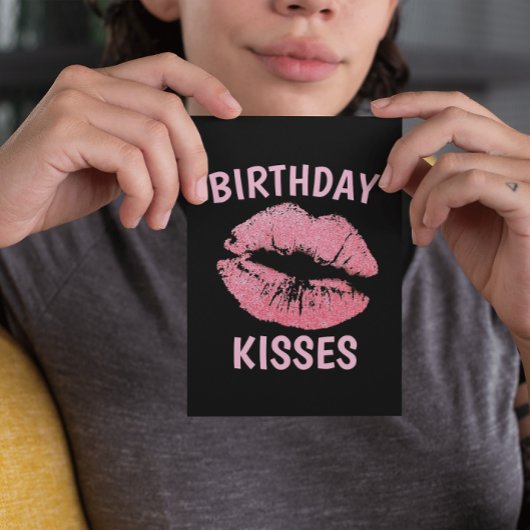 SEXY BIRTHDAY KISSES ROMANTIC GREETING CARD KARTE
