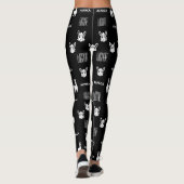 Sexy Black and White Alpaca Legende by Wighar Leggings (Rückseite)