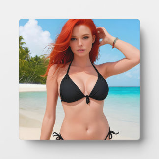 Sexy Black Bikini Fotoplatte