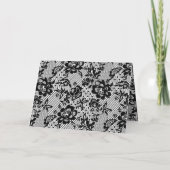 Sexy Black Rose Lace mit Individuelle Name Dankeskarte (Rückseite)