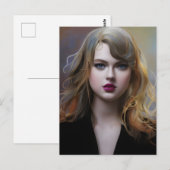 Sexy Blonde Postkarte (Vorne/Hinten)
