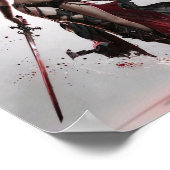 Sexy Bloody Vampire Warrior Stehend Majestisch Poster (Ecke)