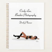 Sexy Brünett Pinup Girl Schlafen Täglicher Planer (Vorderseite)